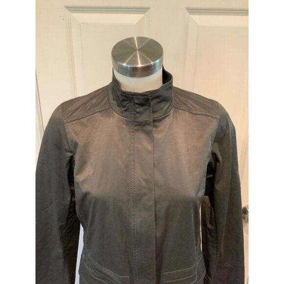 Eileen Fisher Gray Long Zip-Up Jacket, Size XS - Picture 2 of 7